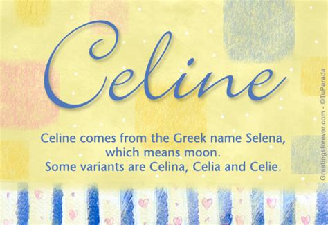 Celine name meaning girl